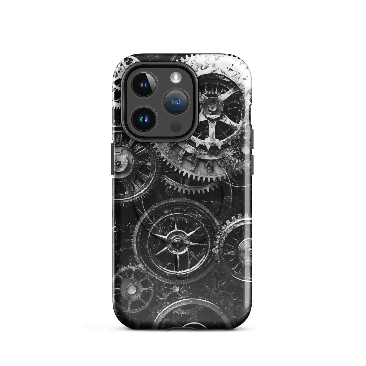'Clockwork' iPhone 14 Pro MagSafe tough phone case - protective glossy case NZ Australia