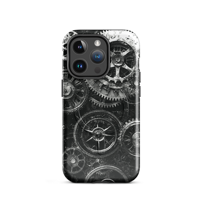 'Clockwork' iPhone 14 Pro MagSafe tough phone case - protective glossy case NZ Australia