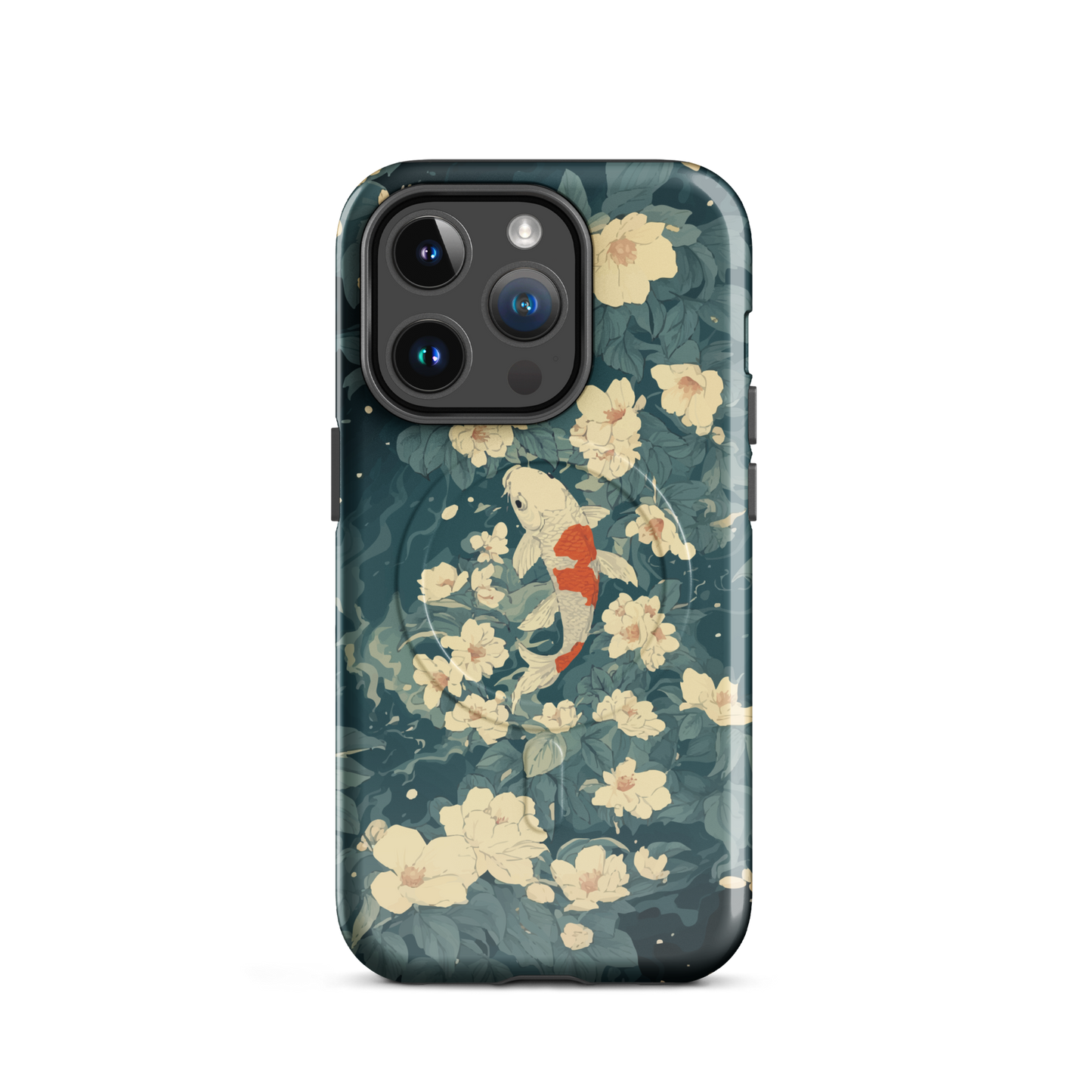 'Koi' iPhone 14 Pro MagSafe tough phone case - protective glossy case NZ Australia