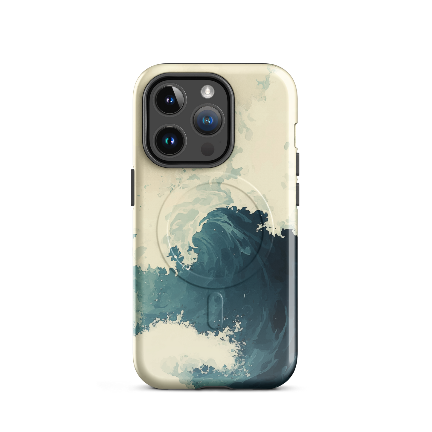'Rising Swell' iPhone 14 Pro MagSafe tough phone case - protective glossy case NZ Australia