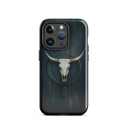 'Longhorn' iPhone 14 Pro MagSafe tough phone case - protective glossy case NZ Australia