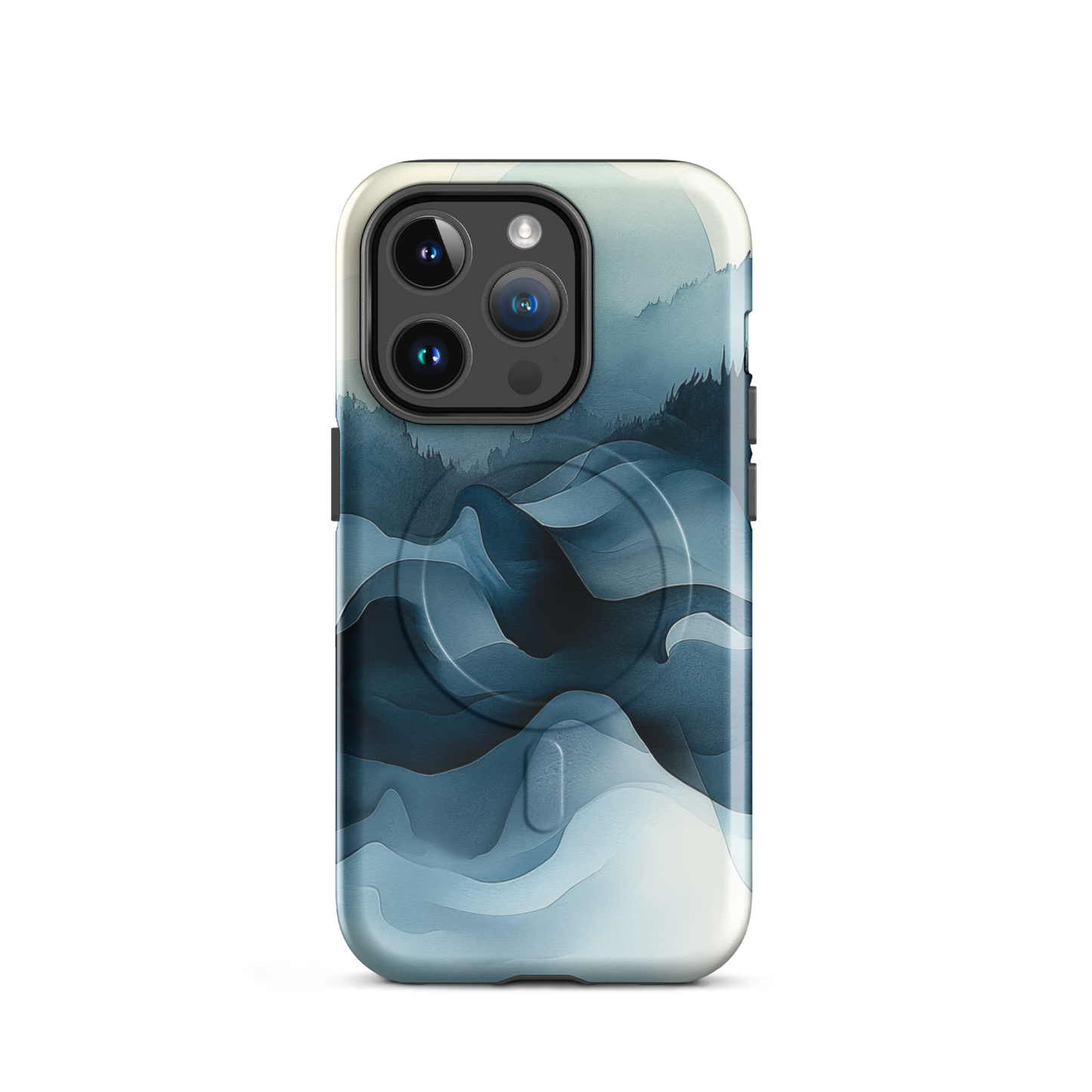 'Still Valleys' iPhone 14 Pro MagSafe tough phone case - protective glossy case NZ Australia