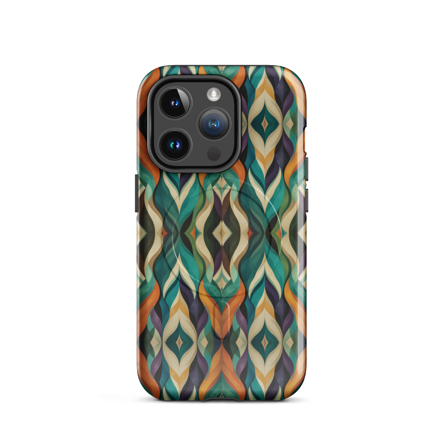 'Rhythm' iPhone 14 Pro MagSafe tough phone case - protective glossy case NZ Australia