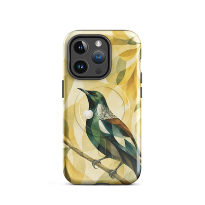 'Tui' iPhone 14 Pro MagSafe tough phone case - protective glossy case NZ Australia