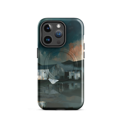 'Evening Flight' iPhone 14 Pro MagSafe phone case - protective glossy case NZ Australia