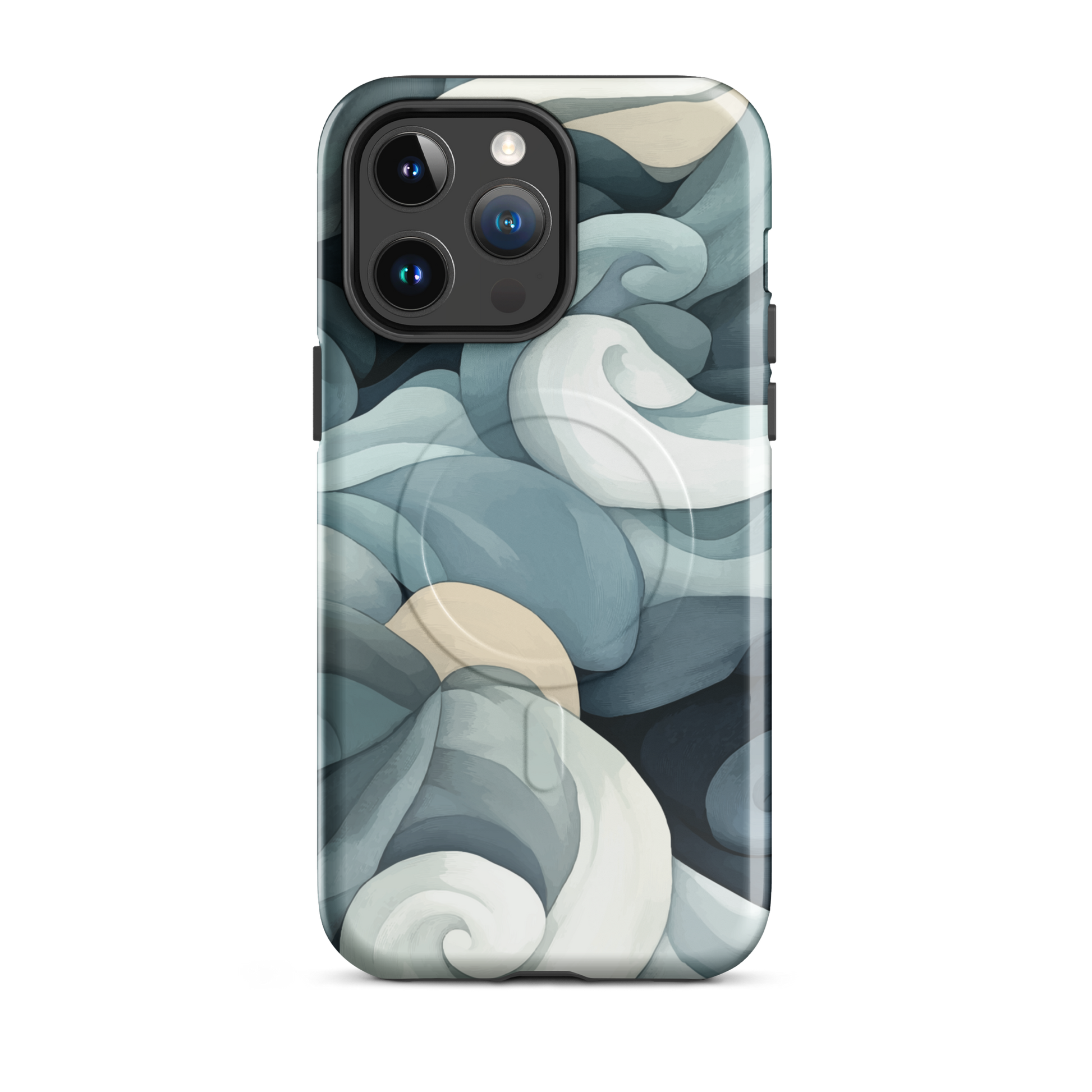 'Ebb and Flow' iPhone 14 Pro Max MagSafe tough phone case - protective glossy case NZ Australia