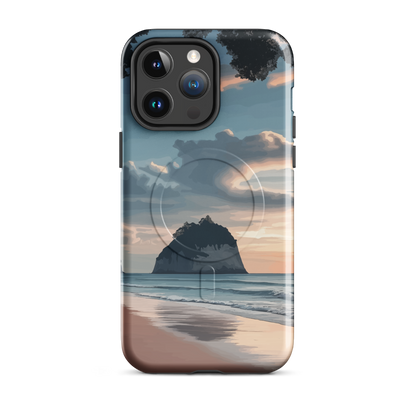 'Cathedral Cove' iPhone 14 Pro Max MagSafe tough phone case - protective glossy case NZ Australia