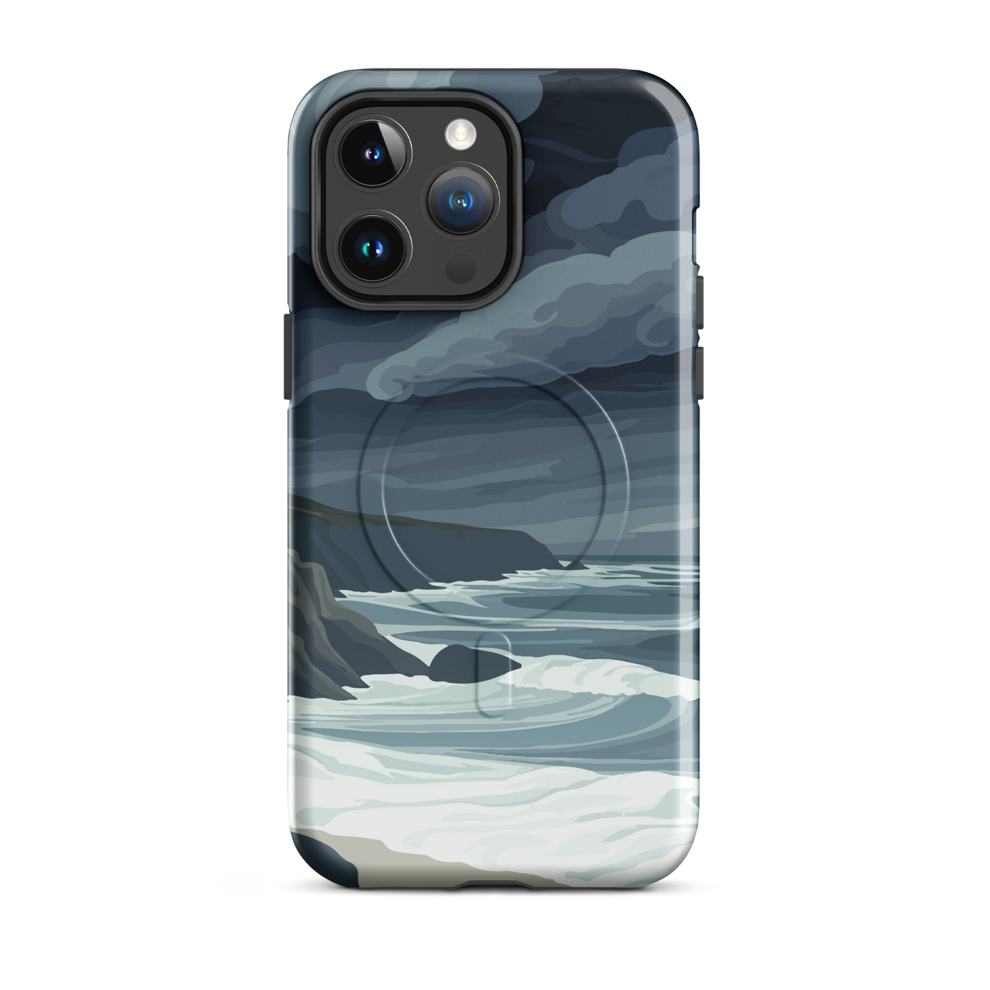 'Cape Kidnappers' iPhone 14 Pro Max MagSafe tough phone case - protective glossy case NZ Australia