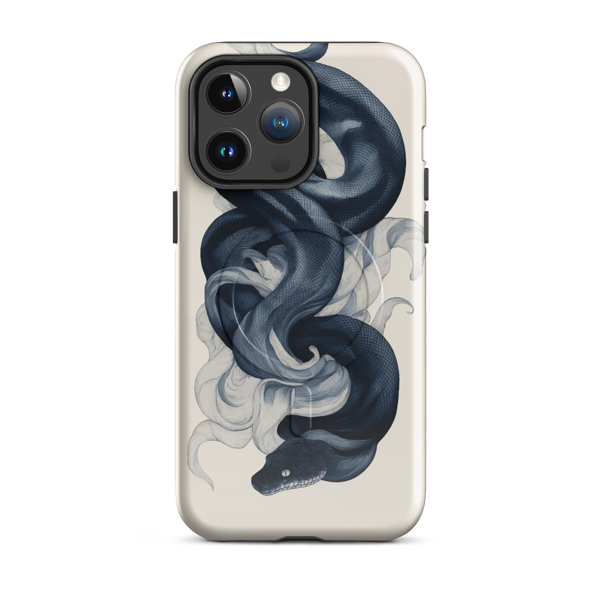'Midnight Python' iPhone 14 Pro Max MagSafe tough phone case - protective glossy case NZ Australia
