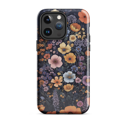 'Wildflowers' iPhone 14 Pro Max MagSafe tough phone case - protective glossy case NZ Australia