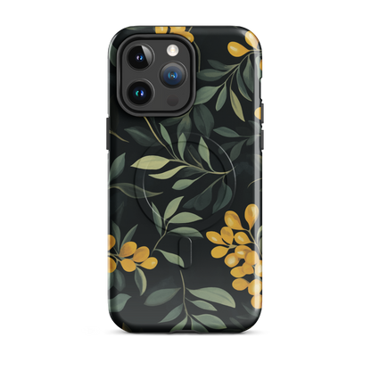 'NZ Kowhai' iPhone 14 Pro Max MagSafe tough phone case - protective glossy case NZ Australia