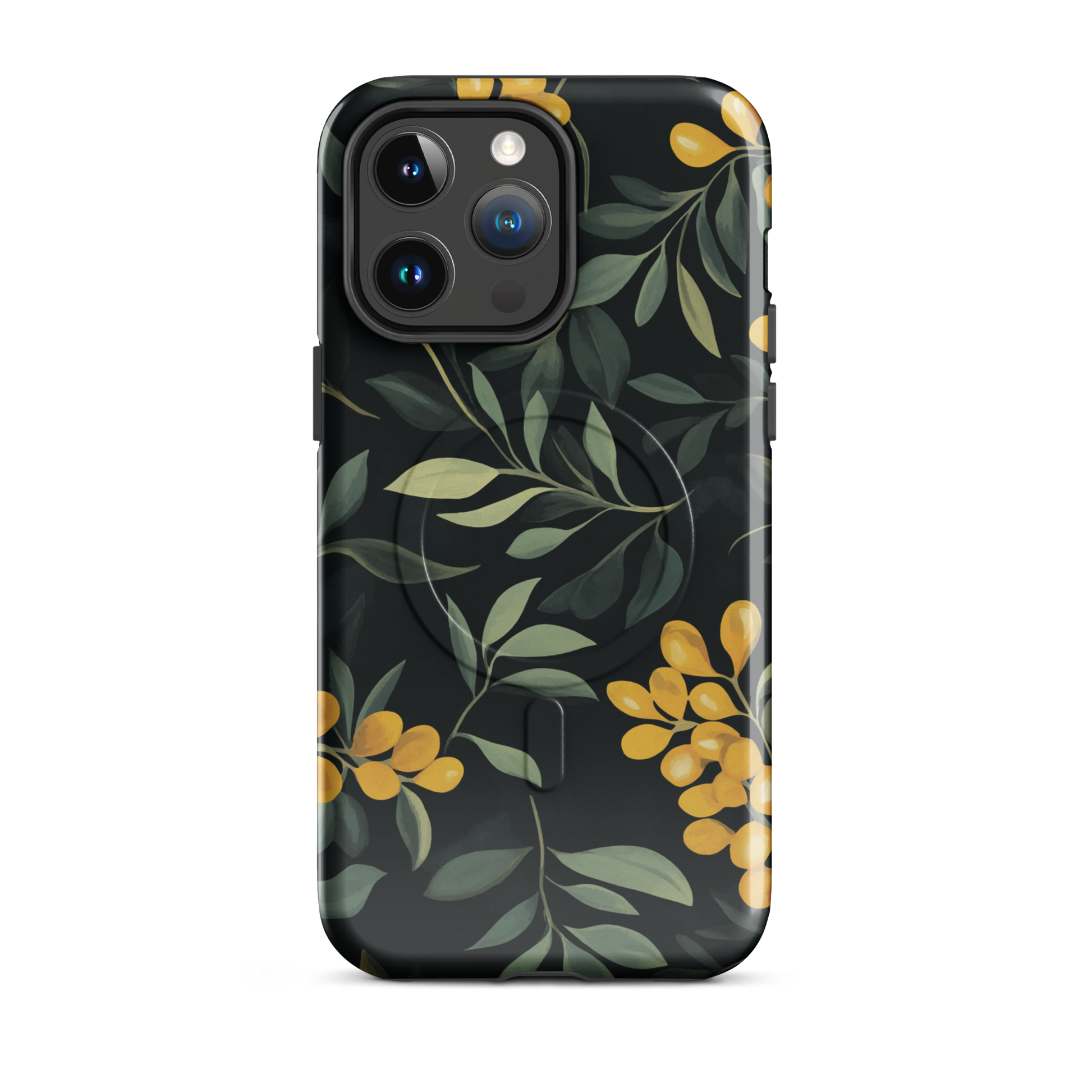 'NZ Kowhai' iPhone 14 Pro Max MagSafe tough phone case - protective glossy case NZ Australia