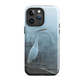 'White Heron in the Mist' iPhone 14 Pro Max MagSafe tough phone case - protective glossy case NZ Australia