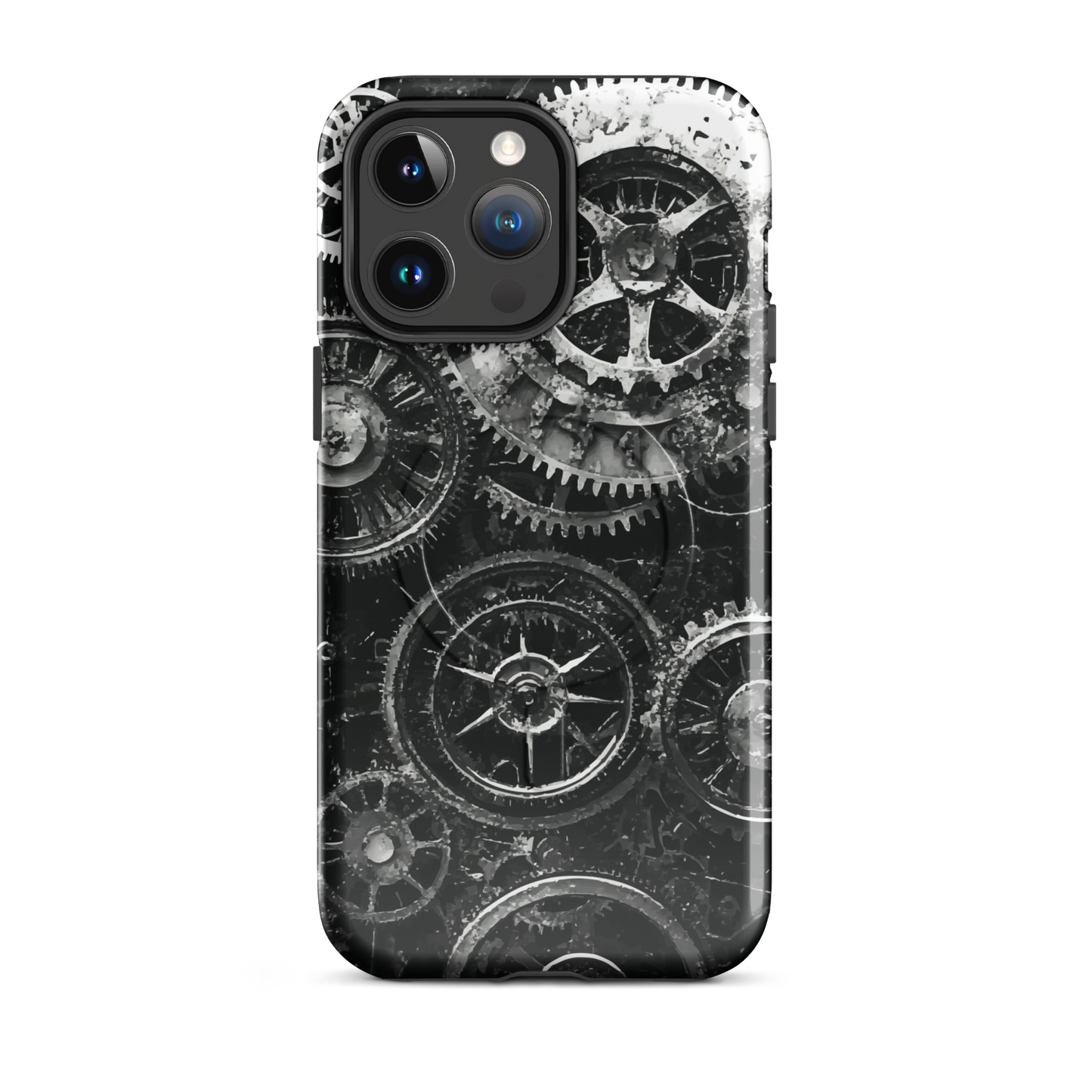 'Clockwork' iPhone 14 Pro Max MagSafe tough phone case - protective glossy case NZ Australia