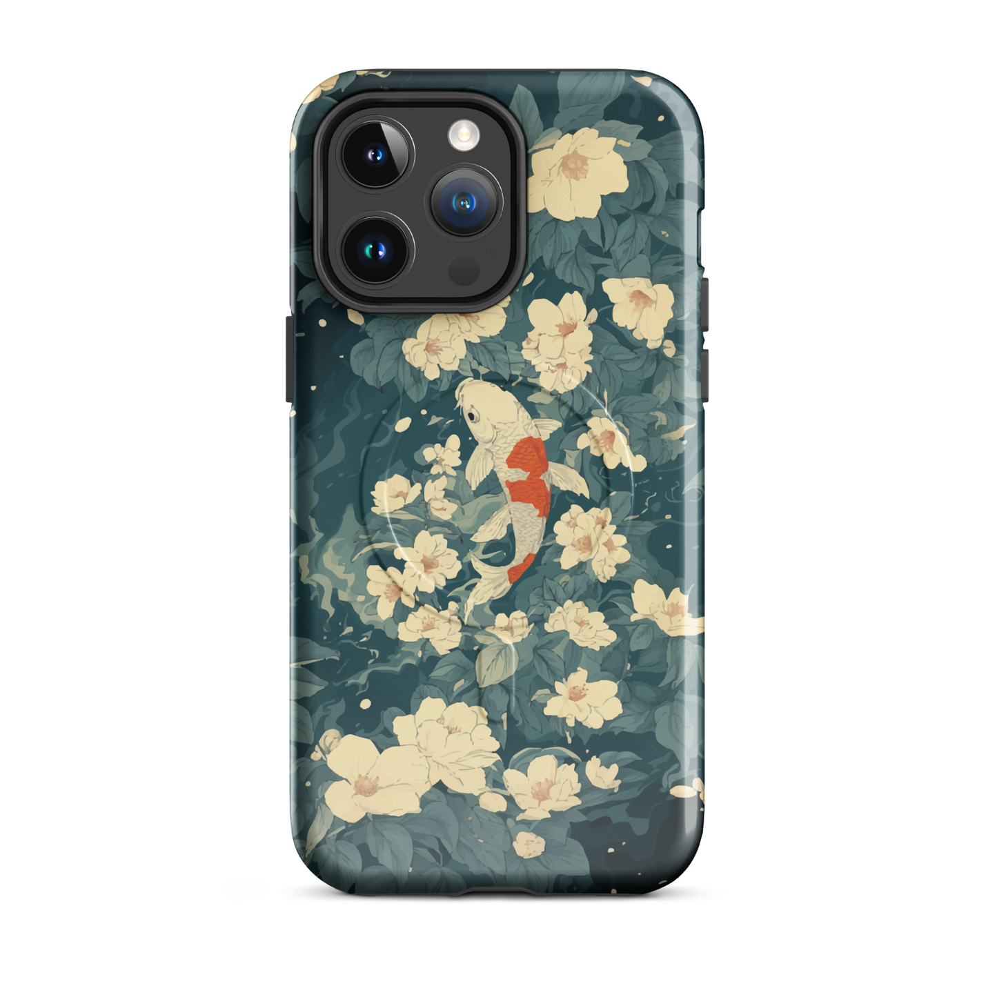 'Koi' iPhone 14 Pro Max MagSafe tough phone case - protective glossy case NZ Australia