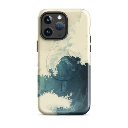 'Rising Swell' iPhone 14 Pro Max MagSafe tough phone case - protective glossy case NZ Australia