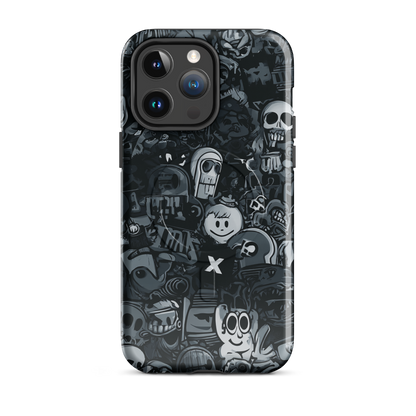 'Midnight Stickers' iPhone 14 Pro Max MagSafe tough phone case - protective glossy case NZ Australia