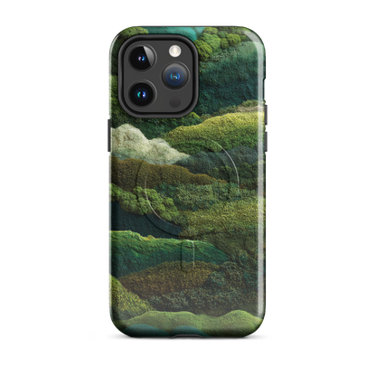 'Forest Layers' iPhone 14 Pro Max MagSafe tough phone case - protective glossy case NZ Australia