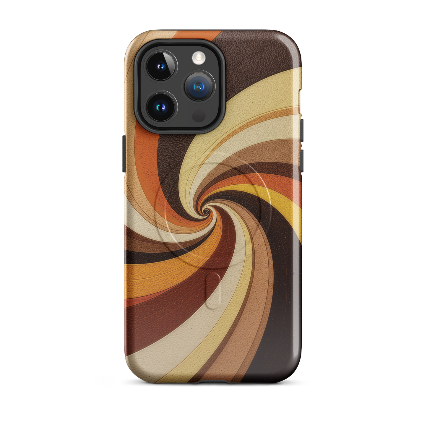 'Golden Swirl' iPhone 14 Pro Max MagSafe tough phone case - protective glossy case NZ Australia