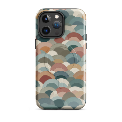 'Warm Horizons' iPhone 14 Pro Max MagSafe tough phone case - protective glossy case NZ Australia
