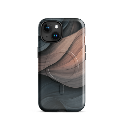 'Velvet Dusk' iPhone 15 MagSafe tough phone case - protective glossy case NZ Australia