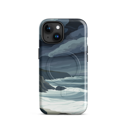 'Cape Kidnappers' iPhone 15 MagSafe tough phone case - protective glossy case NZ Australia