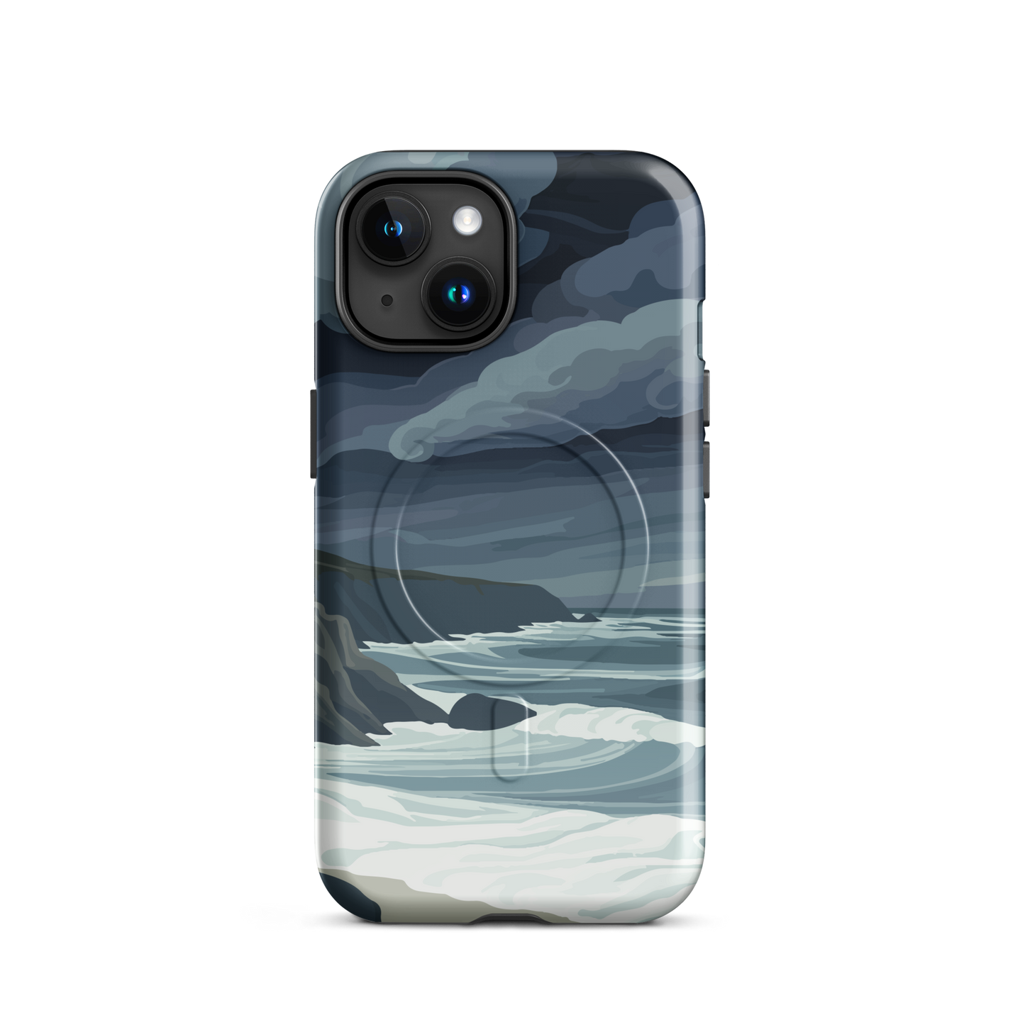 'Cape Kidnappers' iPhone 15 MagSafe tough phone case - protective glossy case NZ Australia