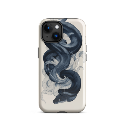 'Midnight Python' iPhone 15 MagSafe tough phone case - protective glossy case NZ Australia