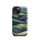 'Blue Mountains' iPhone 15 MagSafe tough phone case - protective glossy case NZ Australia