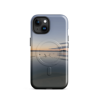 'Whispers on the Lake' iPhone 15 MagSafe tough phone case - protective glossy case NZ Australia