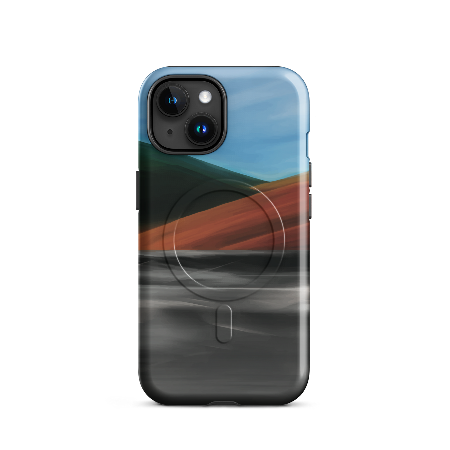 'Heat Wave' iPhone 15 MagSafe tough phone case - protective glossy case NZ Australia