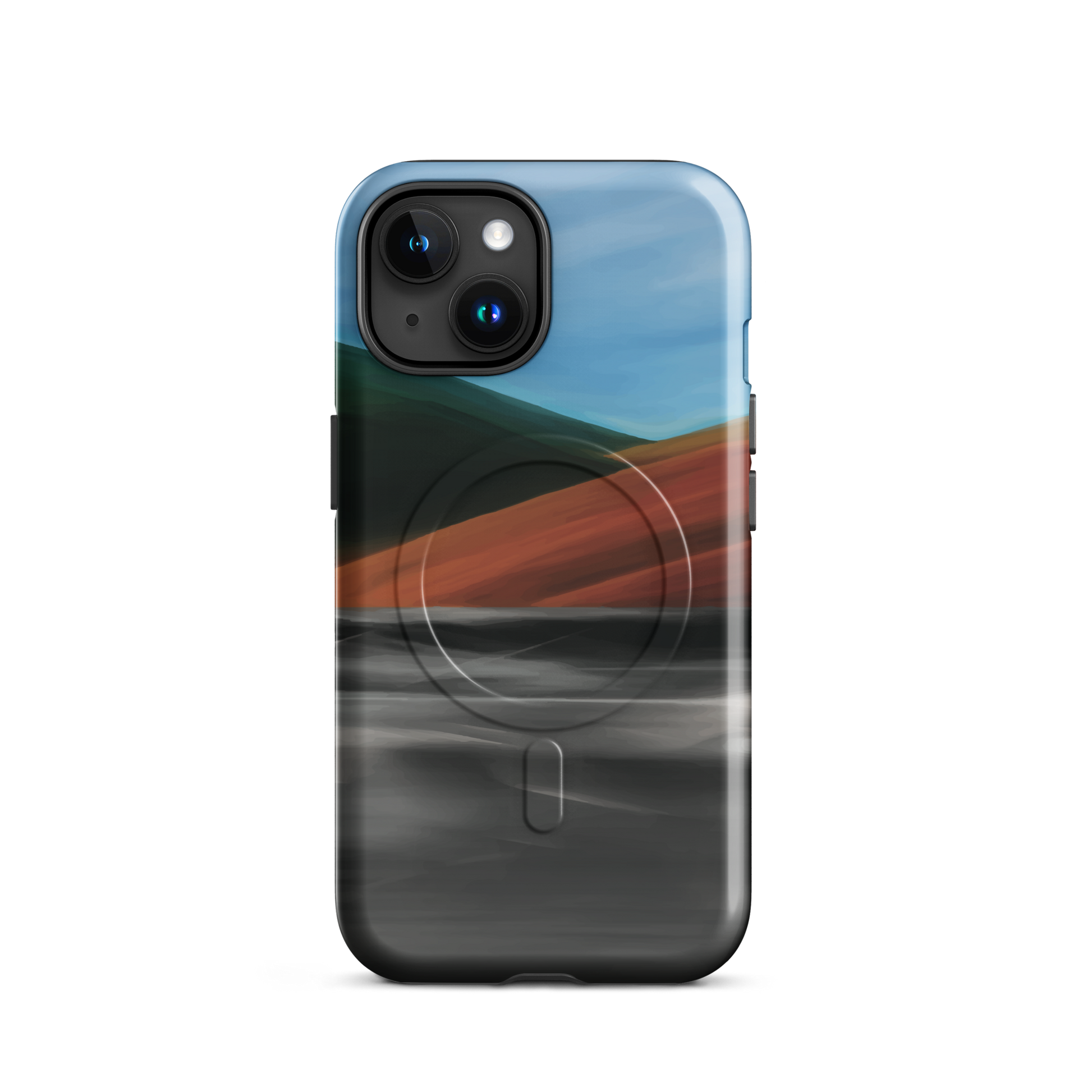 'Heat Wave' iPhone 15 MagSafe tough phone case - protective glossy case NZ Australia