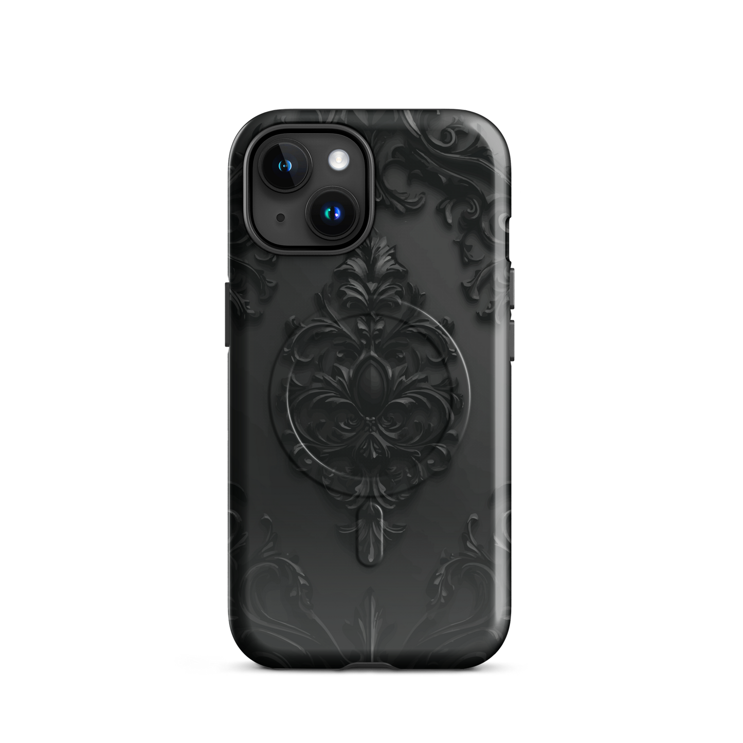 'Obsidian' iPhone 15 MagSafe tough phone case - protective glossy case NZ Australia