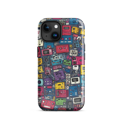 'Arcade' iPhone 15 MagSafe tough phone case - protective glossy case NZ Australia