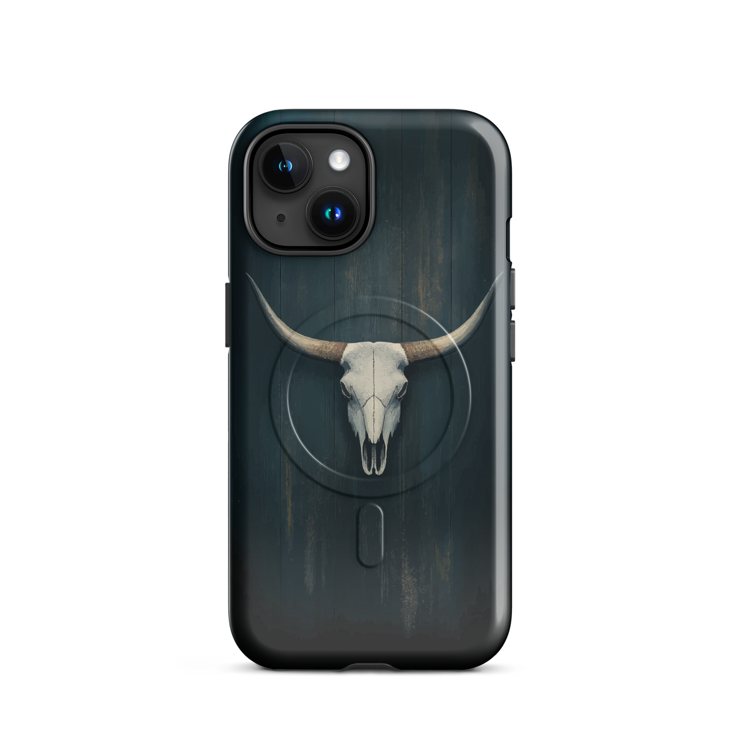 'Longhorn' iPhone 15 MagSafe tough phone case - protective glossy case NZ Australia