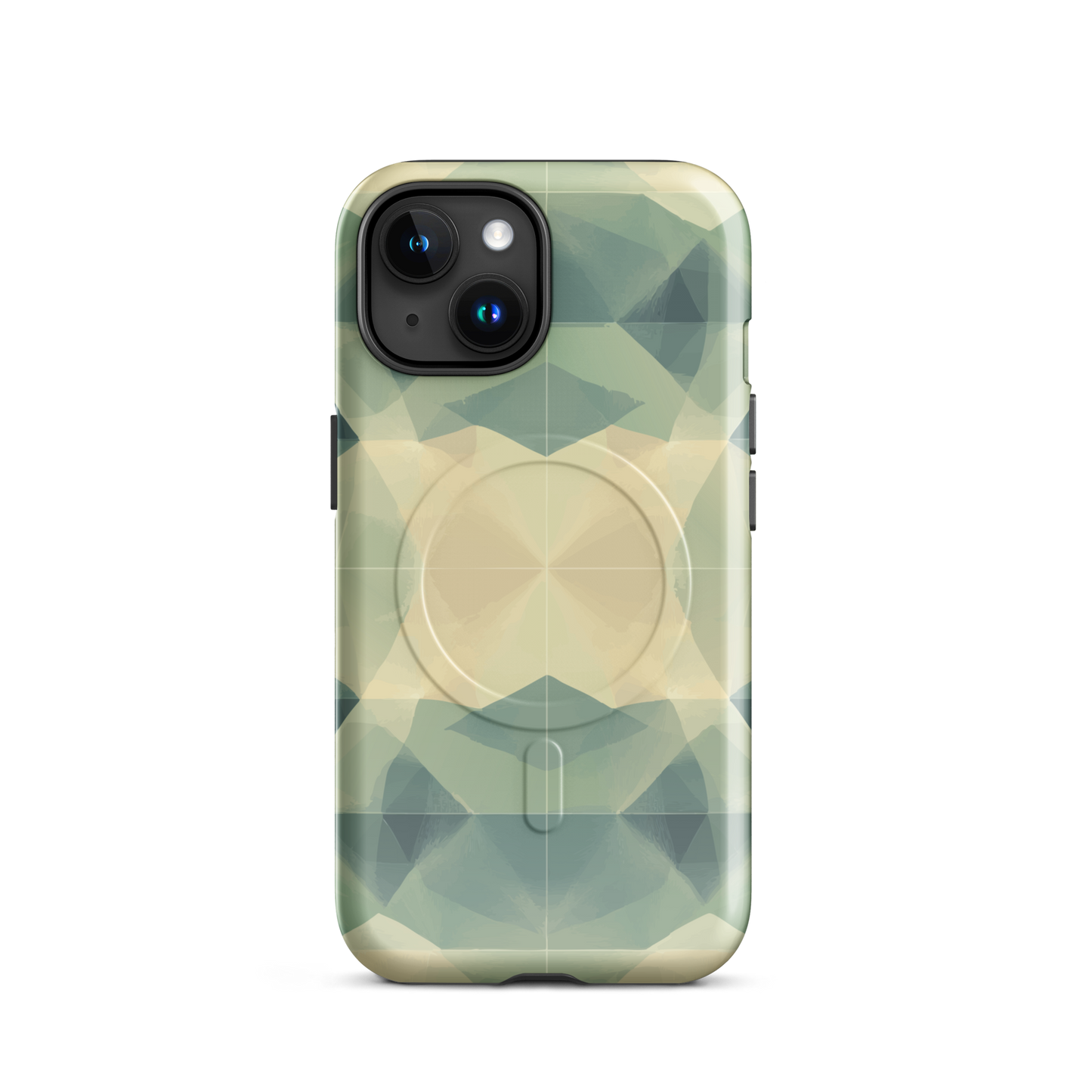 'Symmetry' iPhone 15 MagSafe tough phone case - protective glossy case NZ Australia