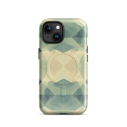 'Symmetry' iPhone 15 MagSafe tough phone case - protective glossy case NZ Australia