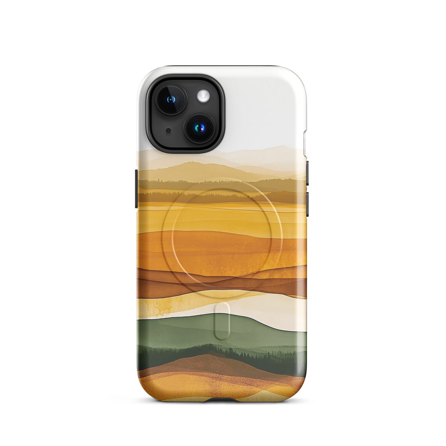 'Autumn' iPhone 15 MagSafe tough phone case - protective glossy case NZ Australia
