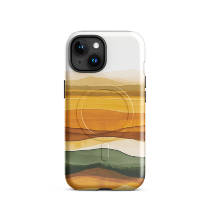 'Autumn' iPhone 15 MagSafe tough phone case - protective glossy case NZ Australia