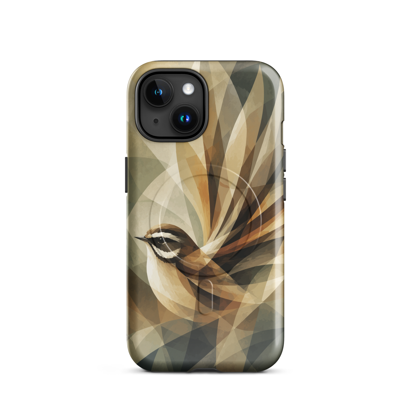 'Fantail' iPhone 15 MagSafe tough phone case - protective glossy case NZ Australia