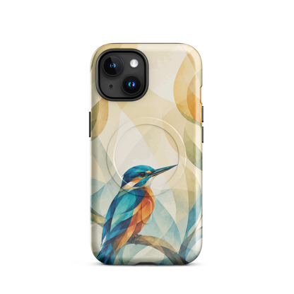'Kotare' iPhone 15 MagSafe tough phone case - protective glossy case NZ Australia