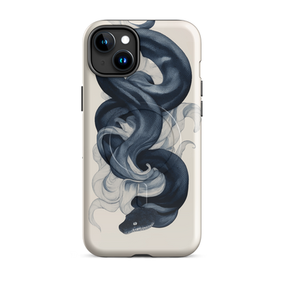 'Midnight Python' iPhone 15 Plus MagSafe tough phone case - protective glossy case NZ Australia