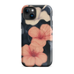 'Hibiscus Flower' iPhone 15 Plus MagSafe tough phone case - protective glossy case NZ Australia