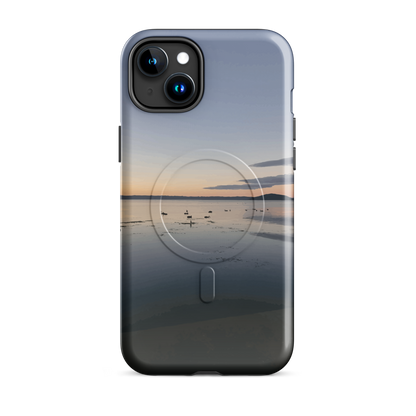 'Whispers on the Lake' iPhone 15 Plus MagSafe tough phone case - protective glossy case NZ Australia