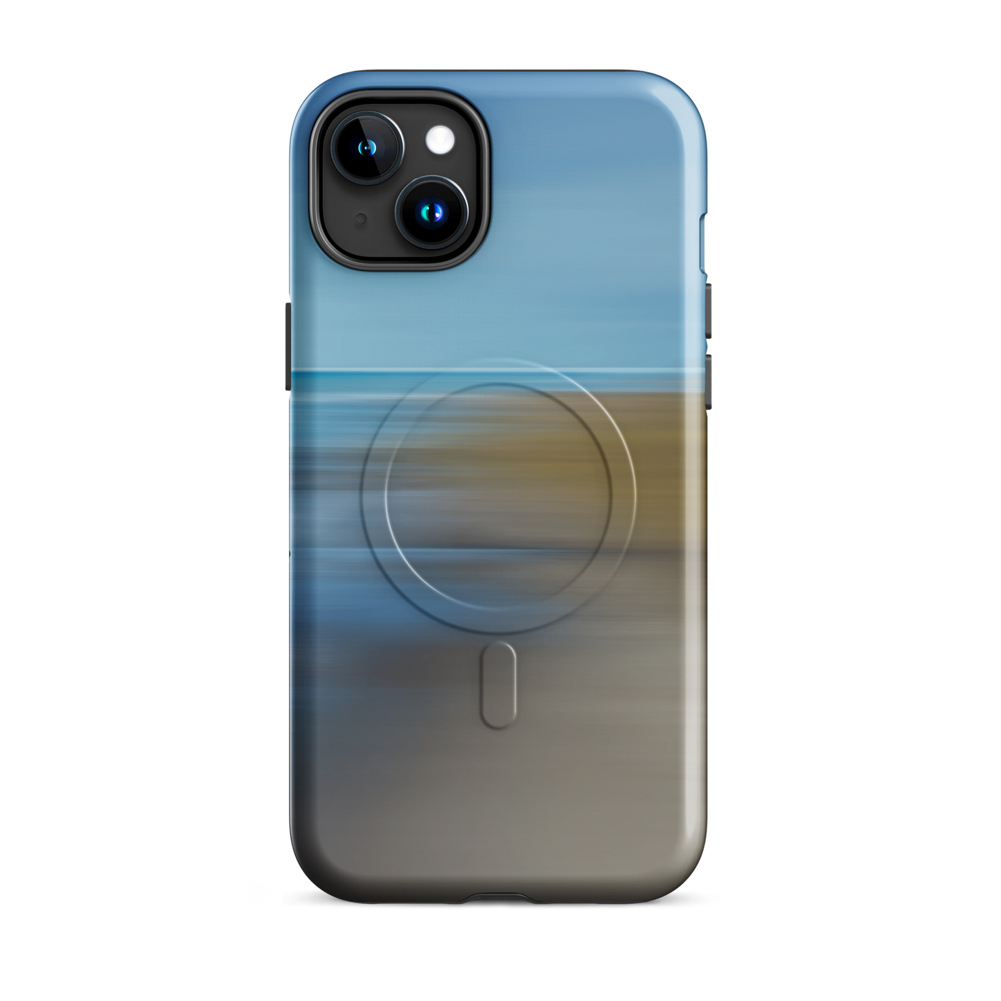 'Ocean Breeze' iPhone 15 Plus MagSafe tough phone case - protective glossy case NZ Australia
