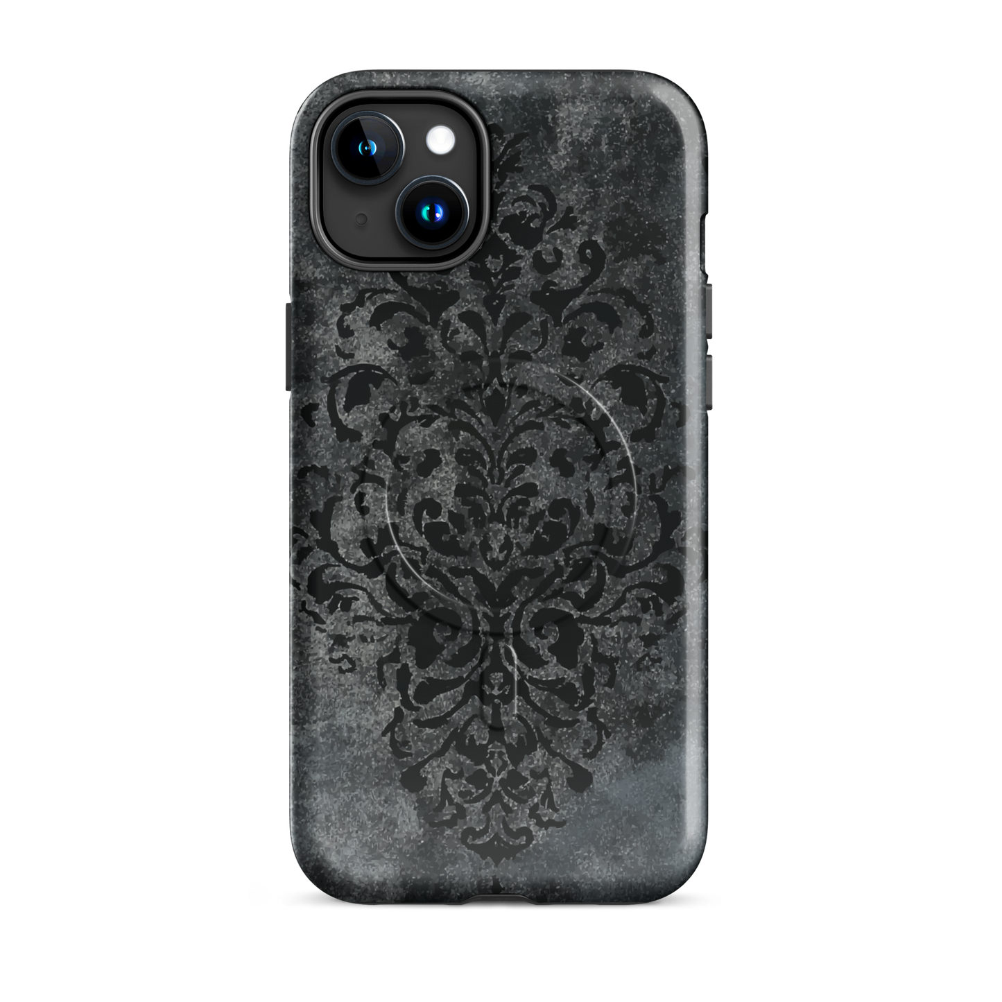 'Damask' iPhone 15 Plus MagSafe tough phone case - protective glossy case NZ Australia