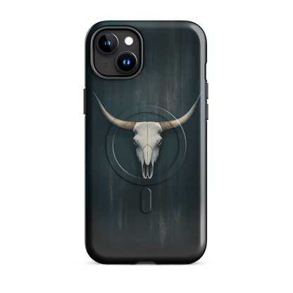 'Longhorn' iPhone 15 Plus MagSafe tough phone case - protective glossy case NZ Australia