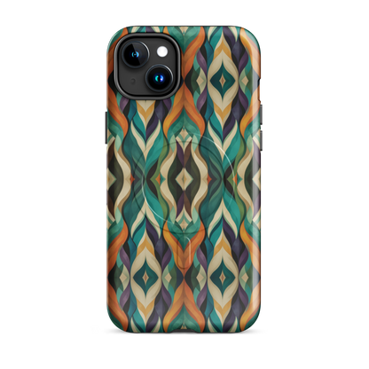 'Rhythm' iPhone 15 Plus MagSafe tough phone case - protective glossy case NZ Australia