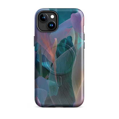 'Ethereal Blades' iPhone 15 Plus MagSafe tough phone case - protective glossy case NZ Australia