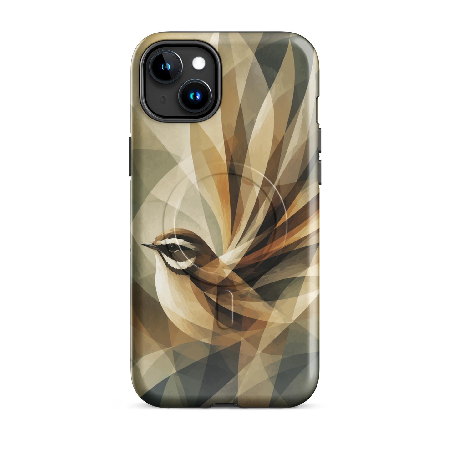 'Fantail' iPhone 15 Plus MagSafe tough phone case - protective glossy case NZ Australia